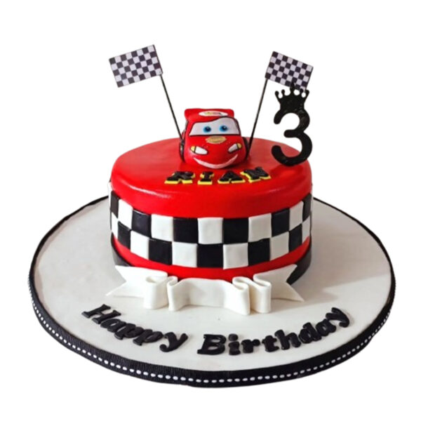 Lightning mcqueen car cake