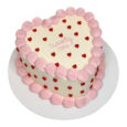 Heart Cake With Little Red Hearts