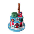 Avengers Cake with Thor Hammer