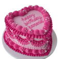 Vintage Heart Shape Cake