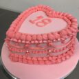 Vintage Pink heart cake