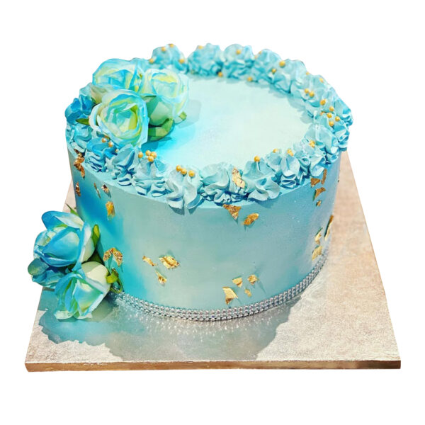 Blue cream cake