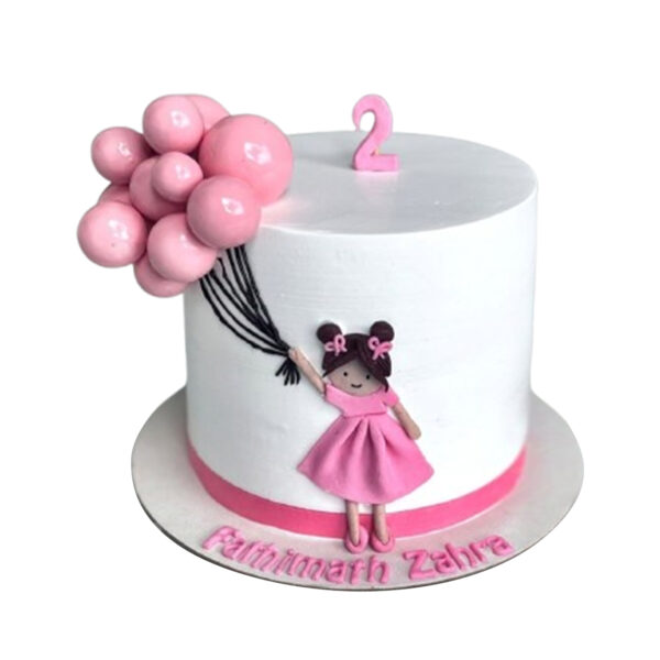 white pink cake