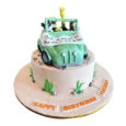 animals in car cake