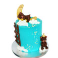 teddy and moon cake