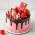 FRESH CREAM PINK STRAWBERRY CAKE