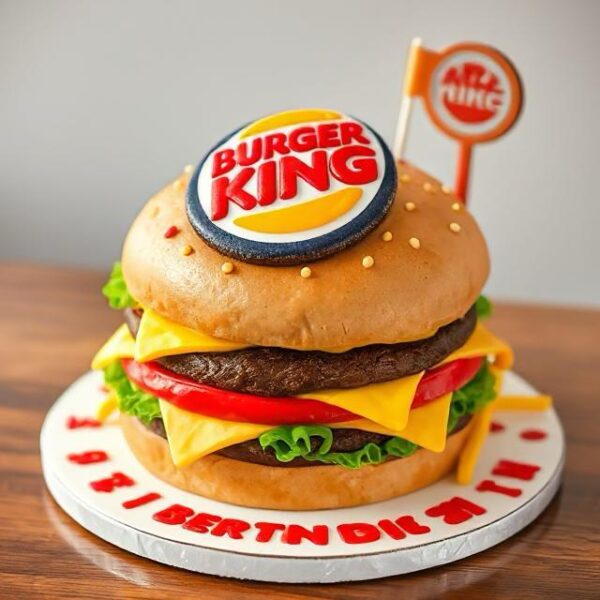 3D BURGER KING CAKE