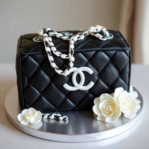 CHANEL BLACK BAG CAKE