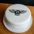 Bentley Logo White Cake