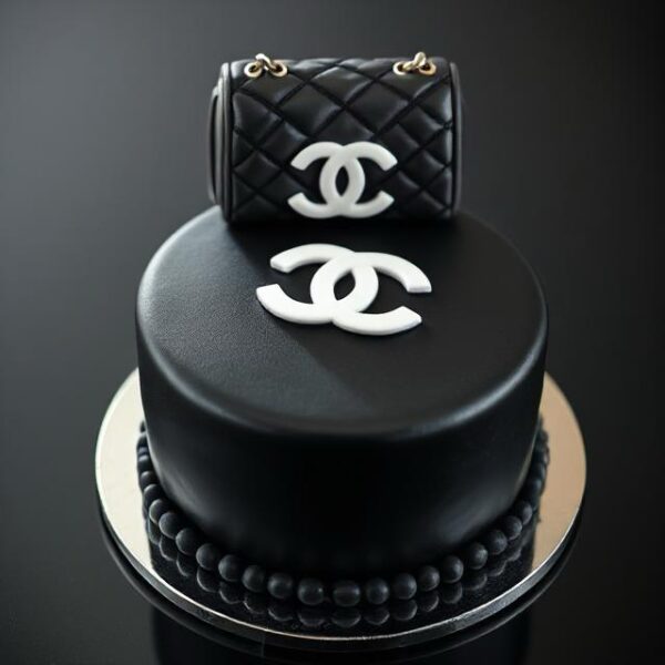 CHANEL BLACK CAKE