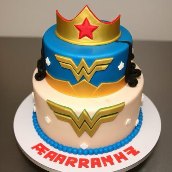 WONDER WOMAN 2 TIER CAKE