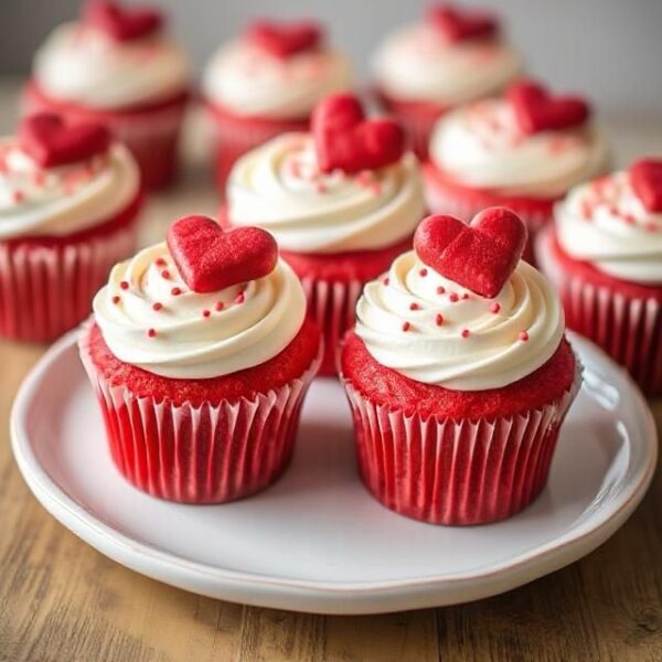Heart love cupcakes