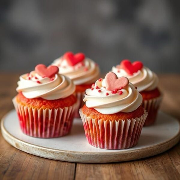 Love heart cupcakes