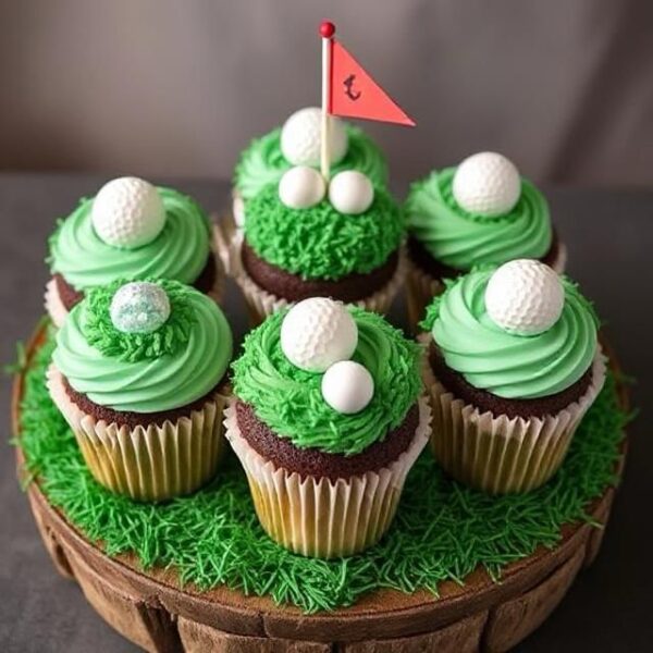 Golf cupcakes