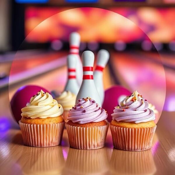Bowling cupcakes