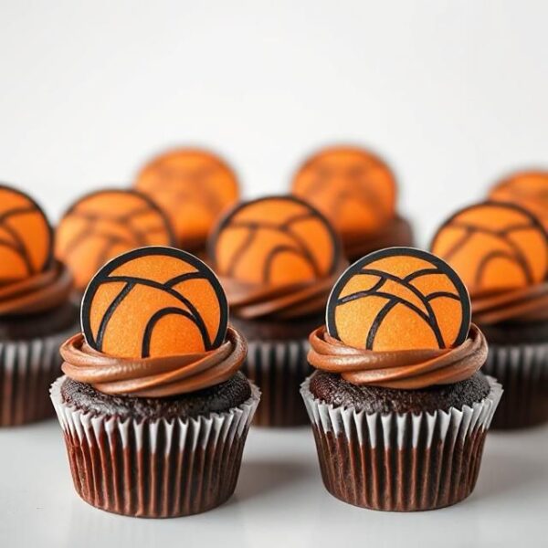 Basketball cupcakes
