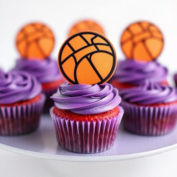 Basketball cupcakes