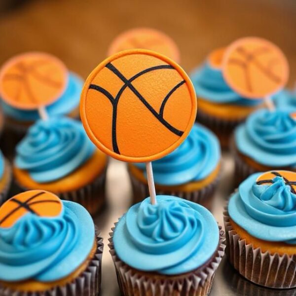 Basketball cupcakes