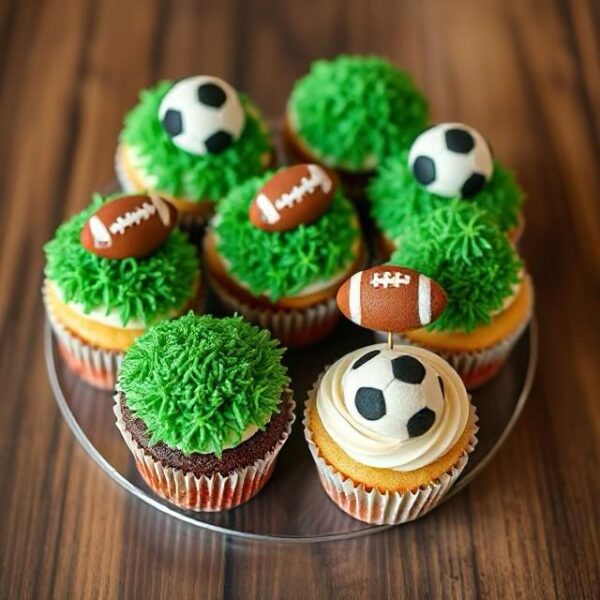 Rugby cupcakes