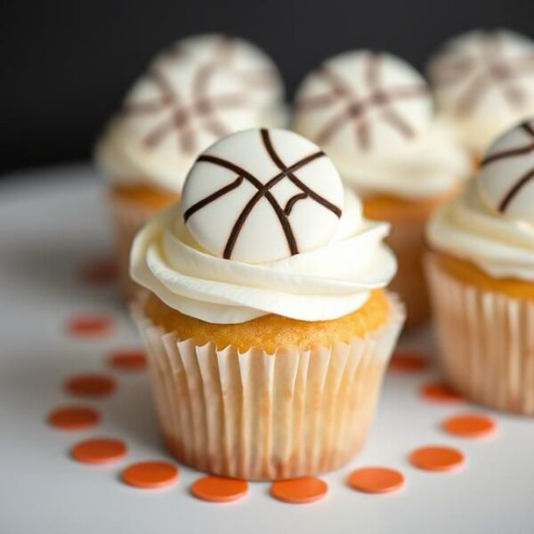 Basketball cupcakes