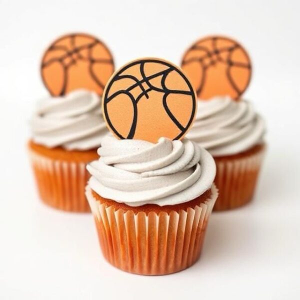 Basketball cupcakes