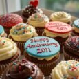 Anniversary cupcake