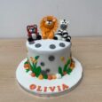 JUNGLE ANIMALS THEME CAKE