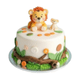 JUNGLE ANIMALS THEME CAKE