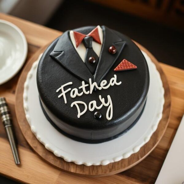 FATHER'S DAY BLACK SUIT CAKE