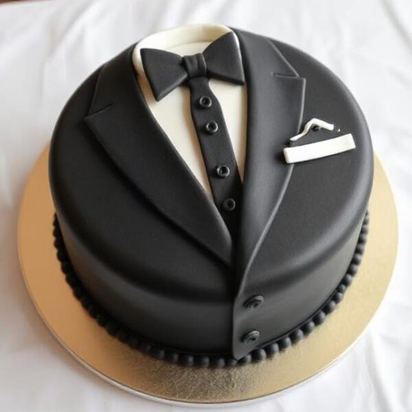 PROFESSIONAL BLACK SUIT CAKE