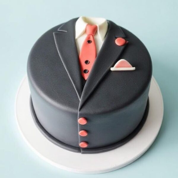 PROFESSIONAL BLACK SUIT CAKE