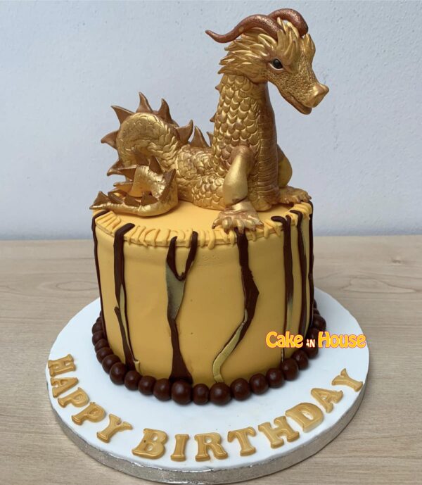 Golden Dragon Cake
