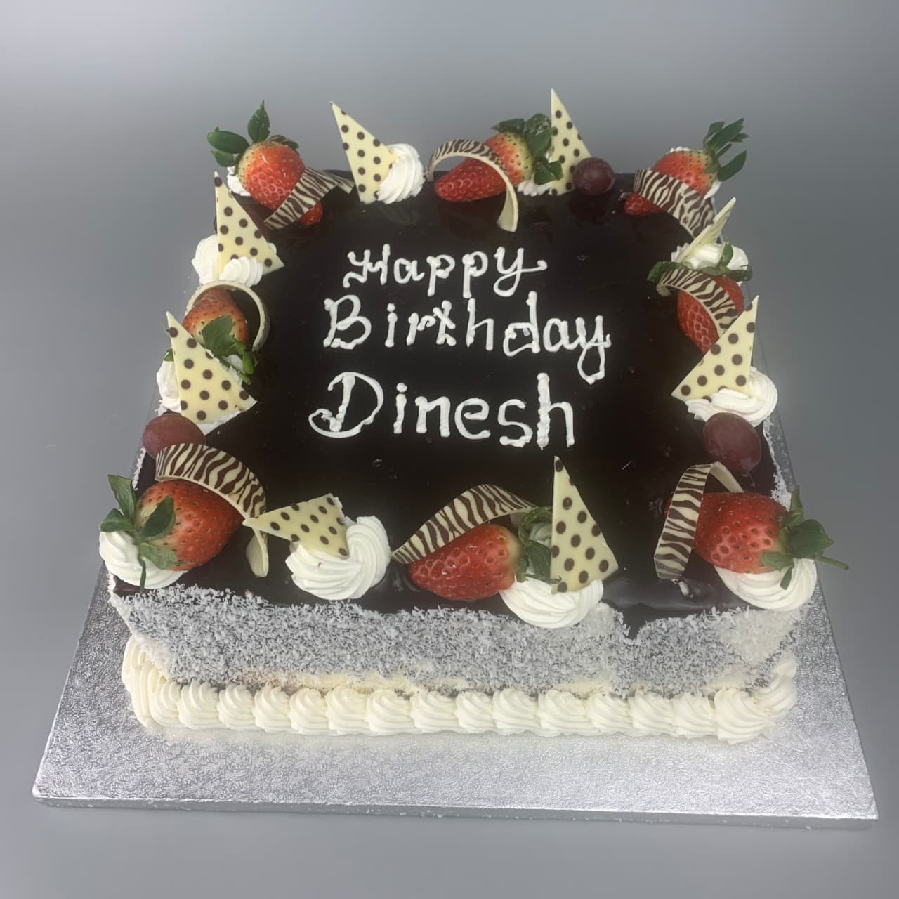 Strawberry With Chocolate Ganache Fresh Cream Cake