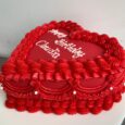 Vintage Red Heart Cake