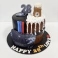 BMW and Beer Theme Cake