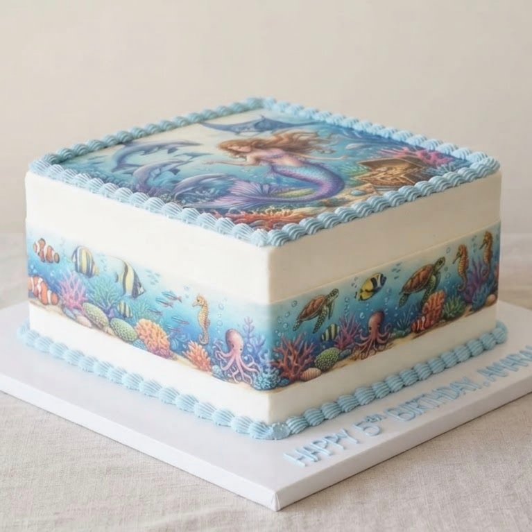 Ariel Mermaid Birthday Cake