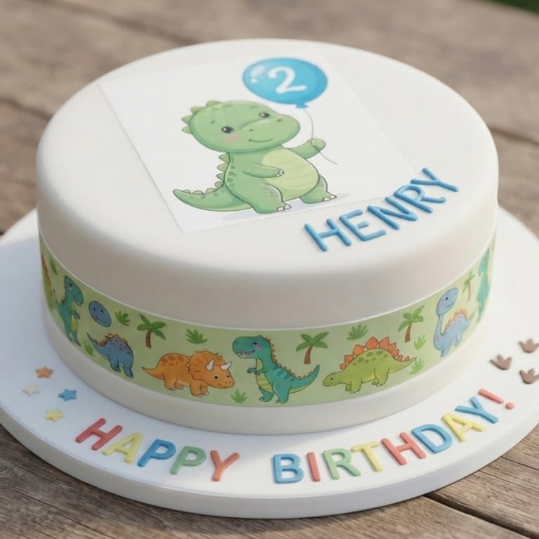 Personalised Dinosaur Birthday Cake
