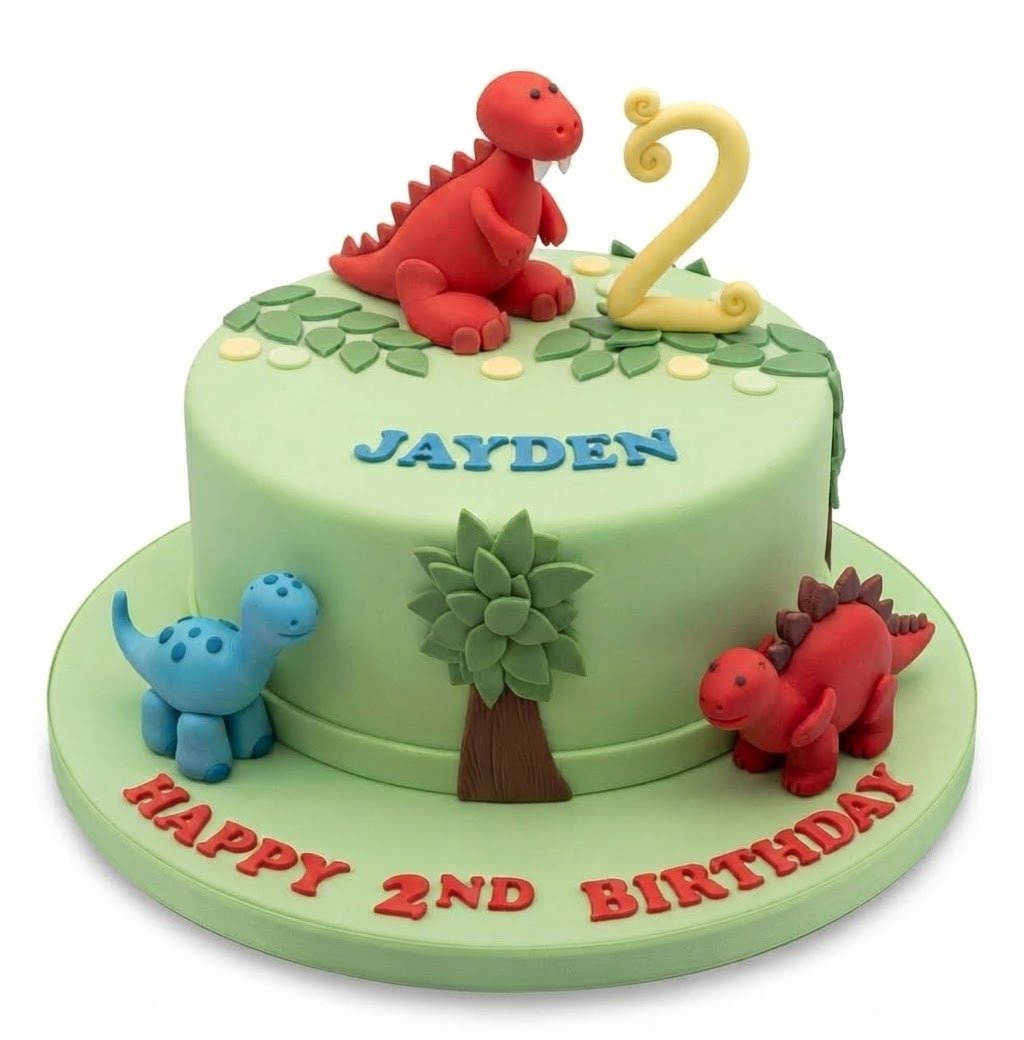 Handcrafted Jurassic Dinosaur Birthday Cake