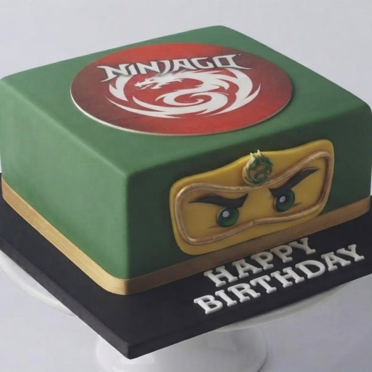 Custom LEGO Ninjago Green Ninja Birthday Cake