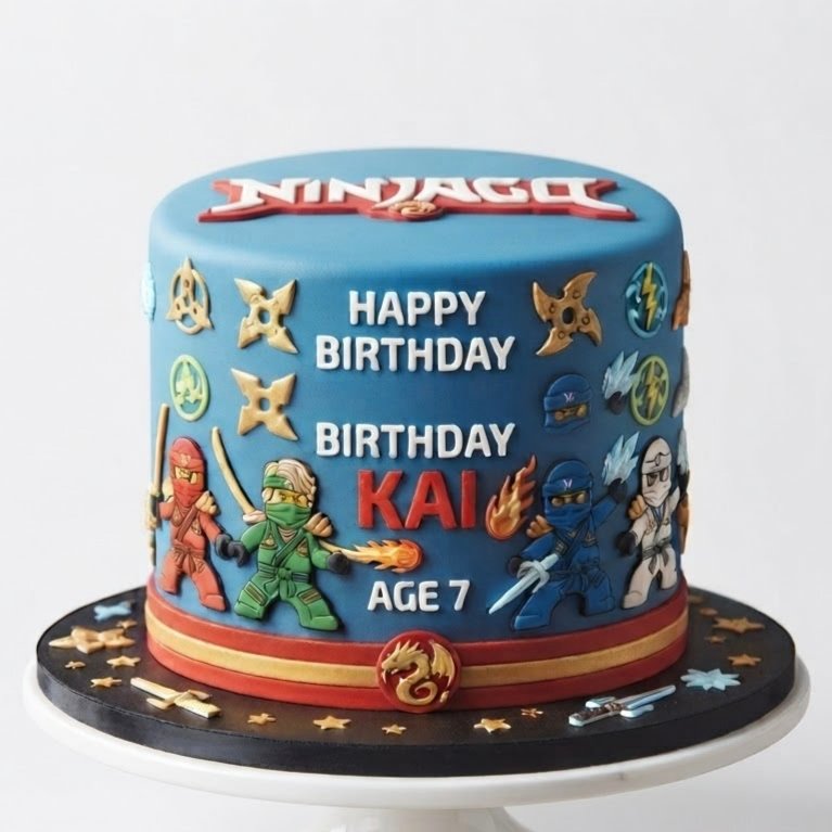 Personalized Ninjago theme cake
