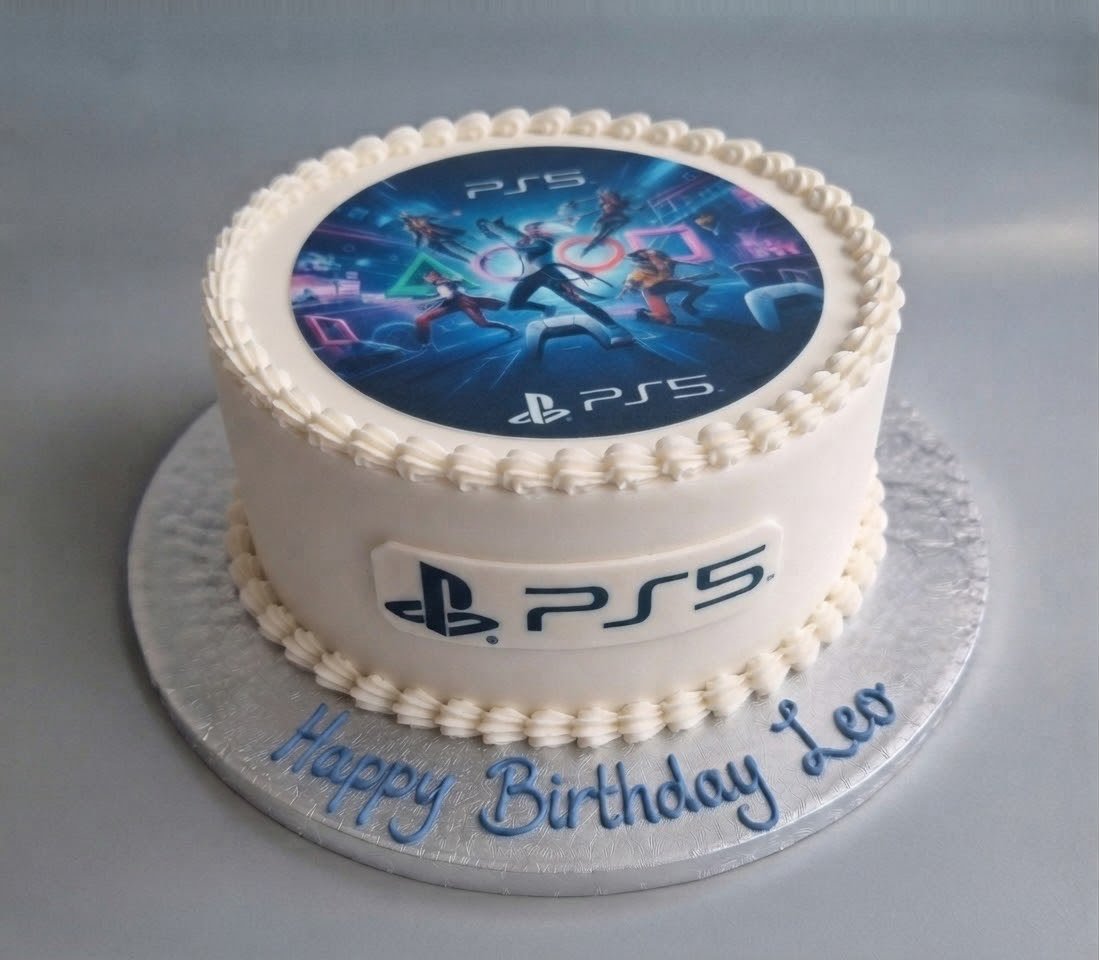PS5 Themed Birthday Cake