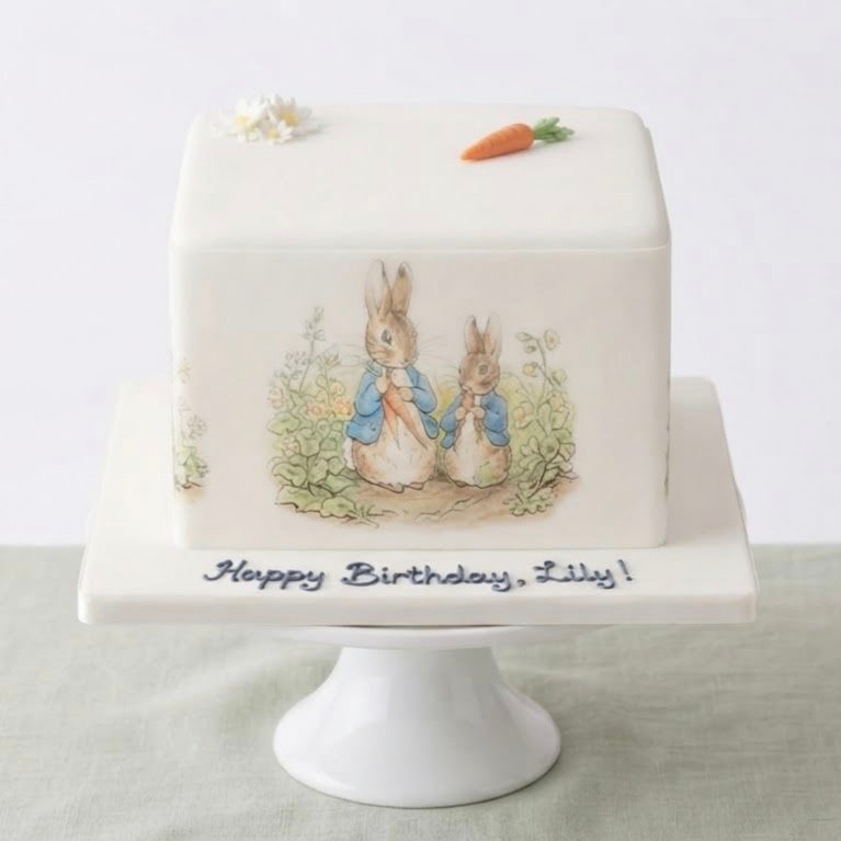 Peter Rabbit Square Birthday Cake