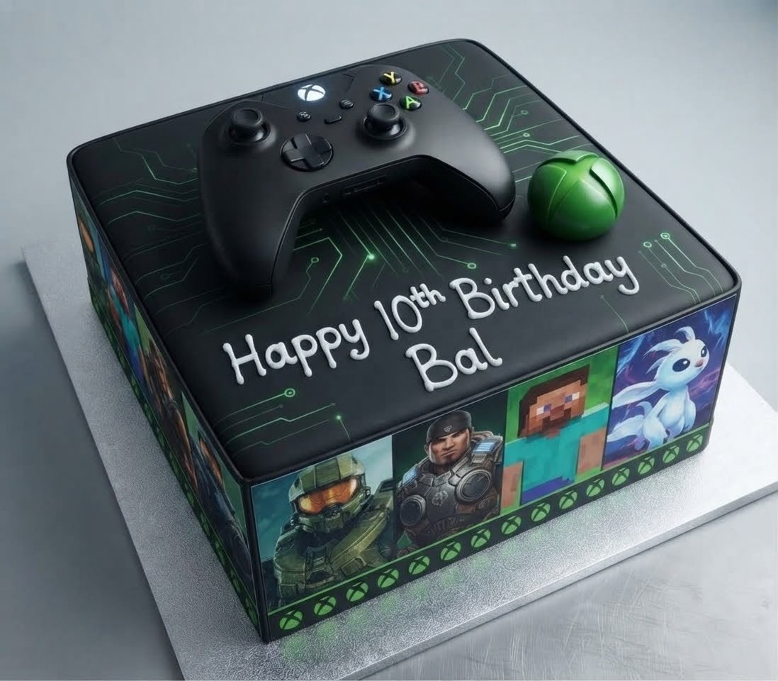 Custom Xbox Gaming Birthday Cake