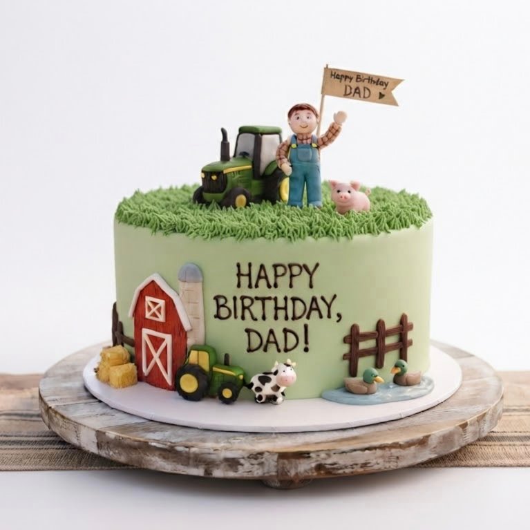 Tractor Farm Birthday Cake