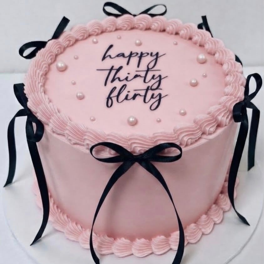 Pink Bow Birthday Cake